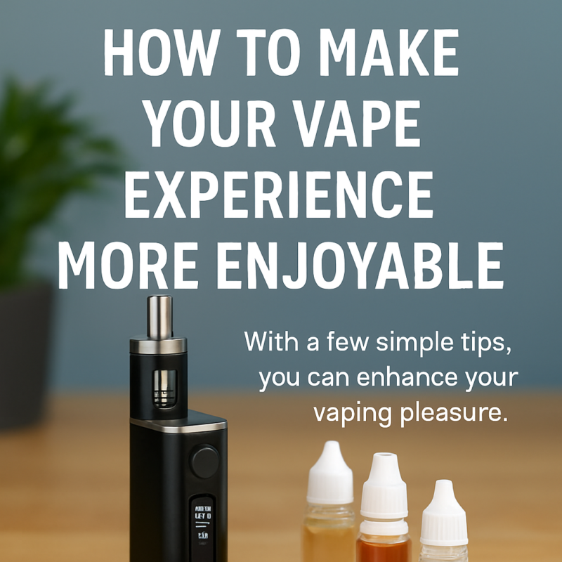 How to Make Your Vape Experience More Enjoyable with Tips and Tricks